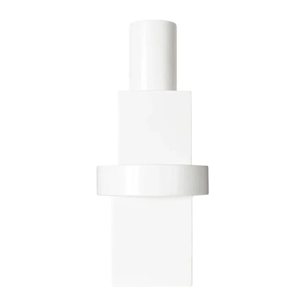 TOM DIXON Large White Block Vase – Sculptural Ceramic – 22” – Brand New in Box